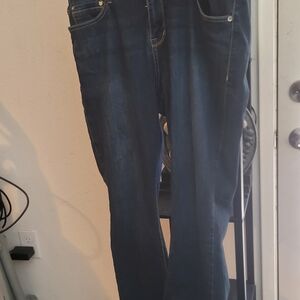 Seven7 Dark Blue Straight Leg Jeans